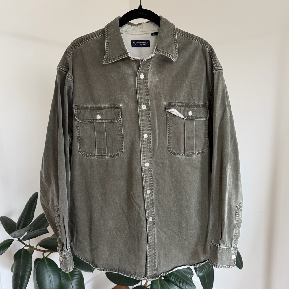 Roundtree & Yorke Khaki Shirt Jacket